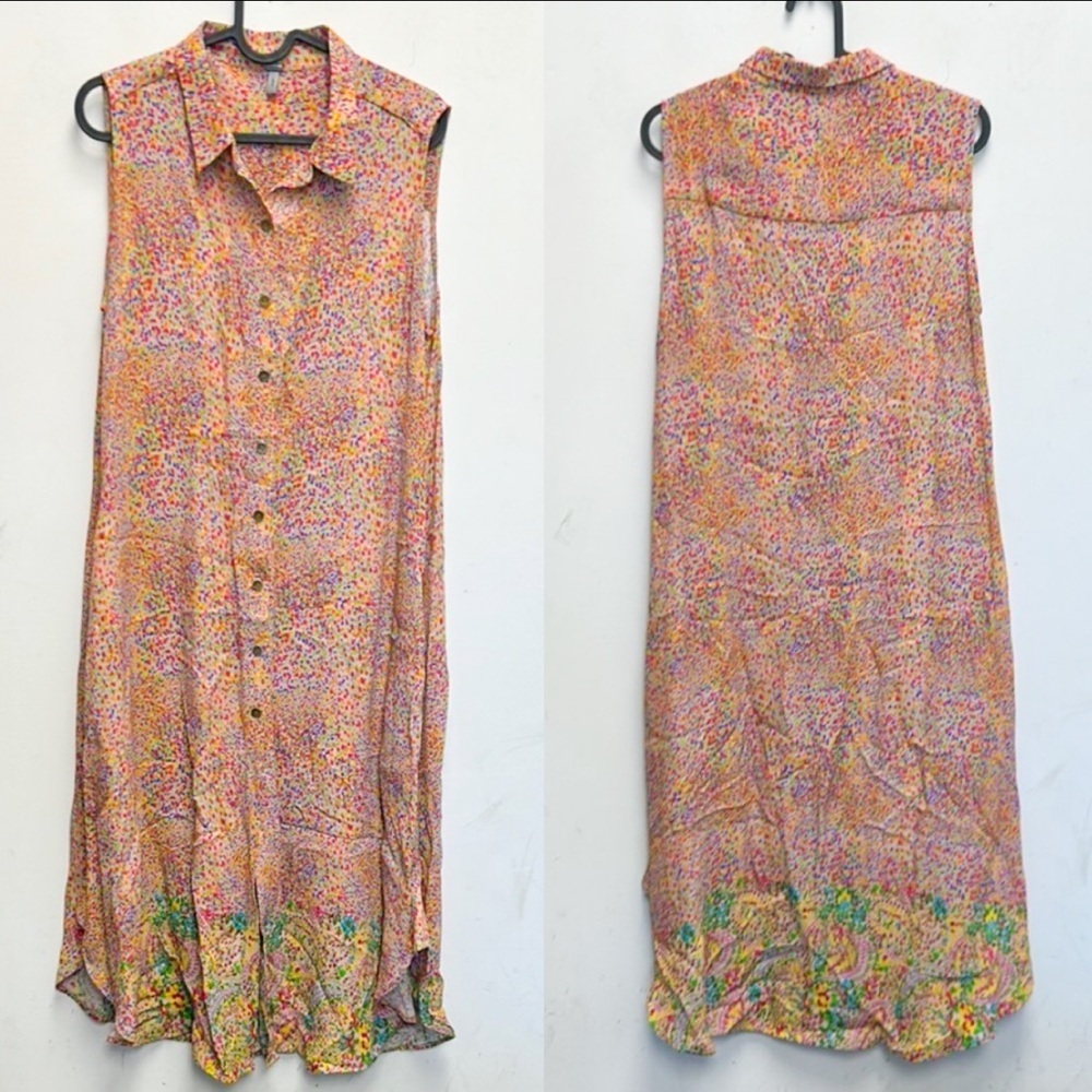 Blink buttondown multicolor dress